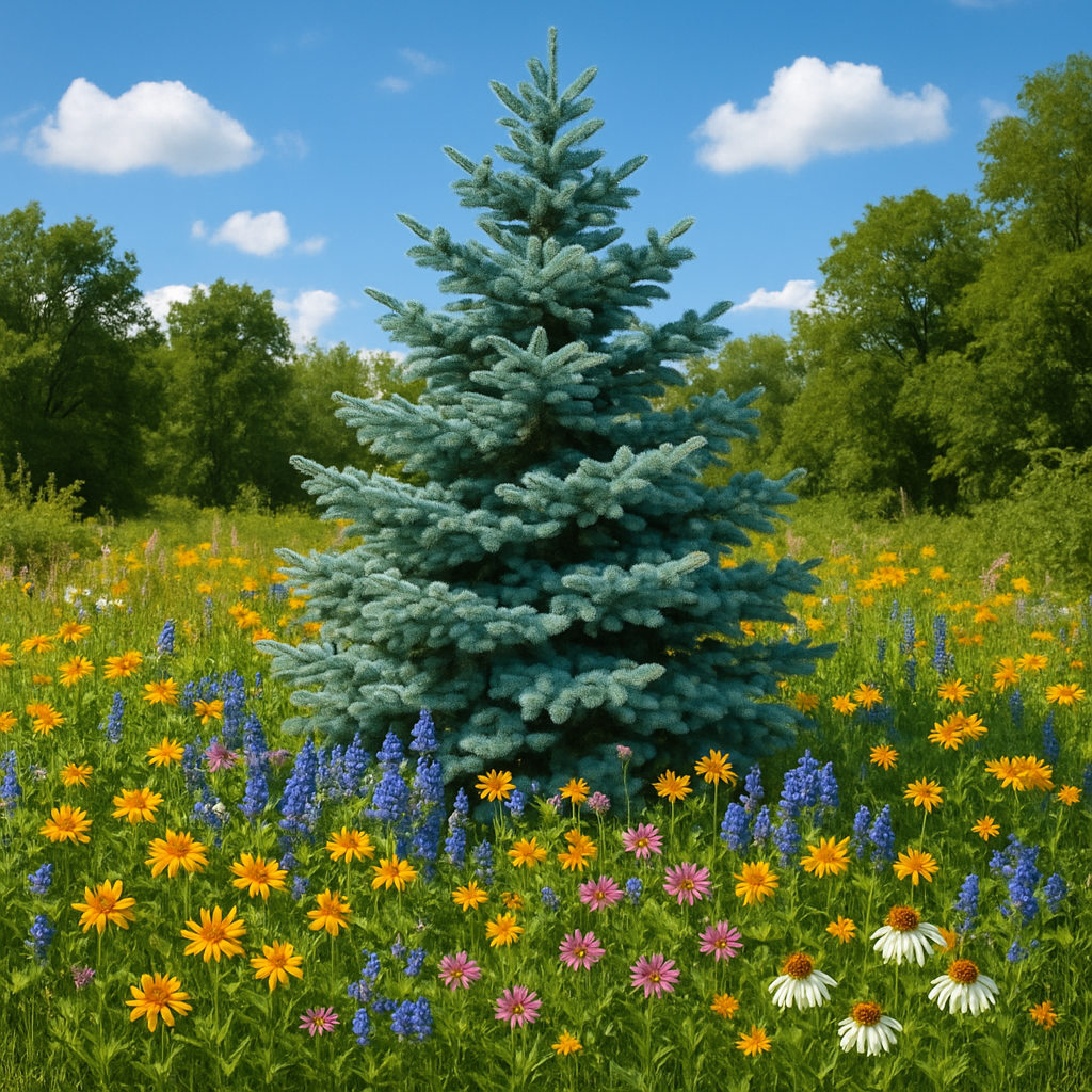 Wie kann man die Blaufichte (Picea pungens) für Weihnachtsdekorationen nutzen?